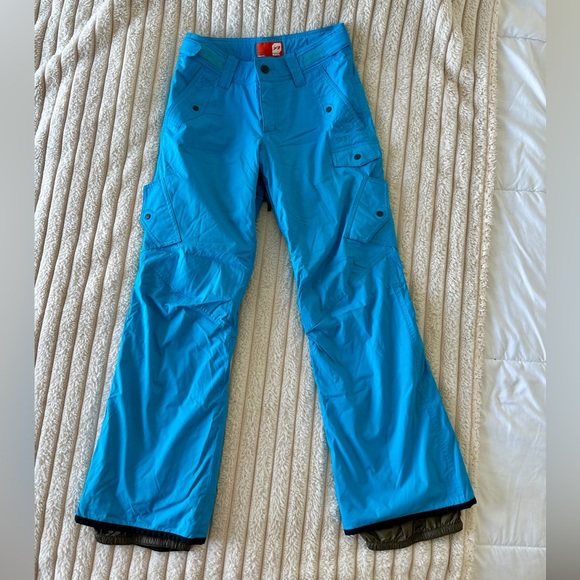 Orage Electric Blue Cargo Snow Pants | Womens Adult Ski Snowboard Pant Y2K - Picture 16 of 16